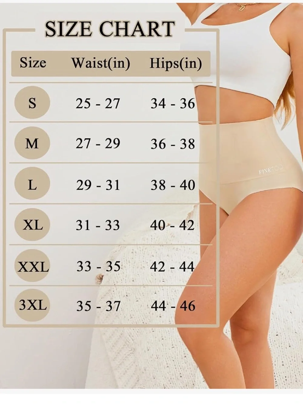 Fine Too Tummy control underwear shapewear seamless high waisted 3 pack medium